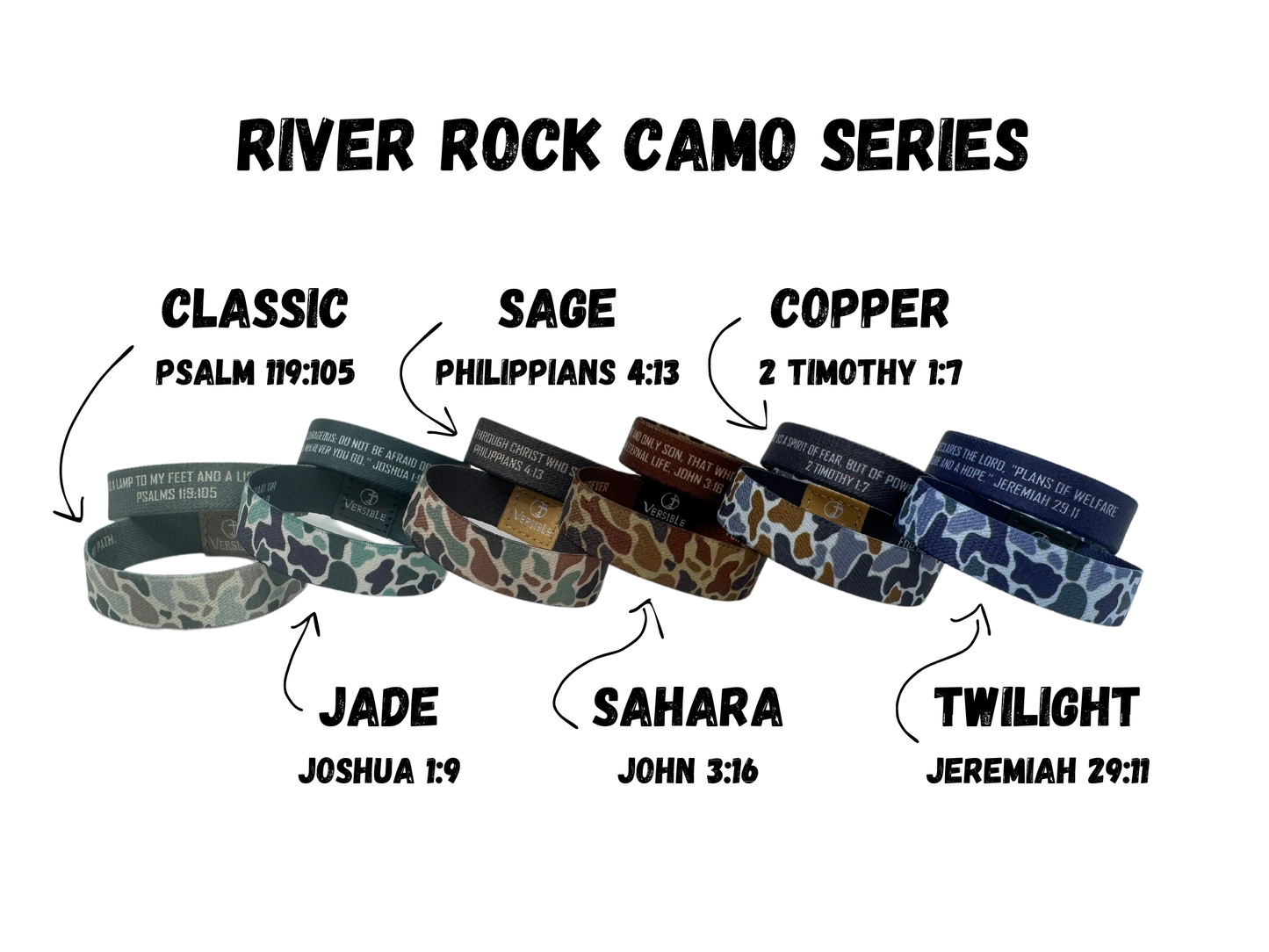 Versible® Wristbands - River Rock Camo Collection