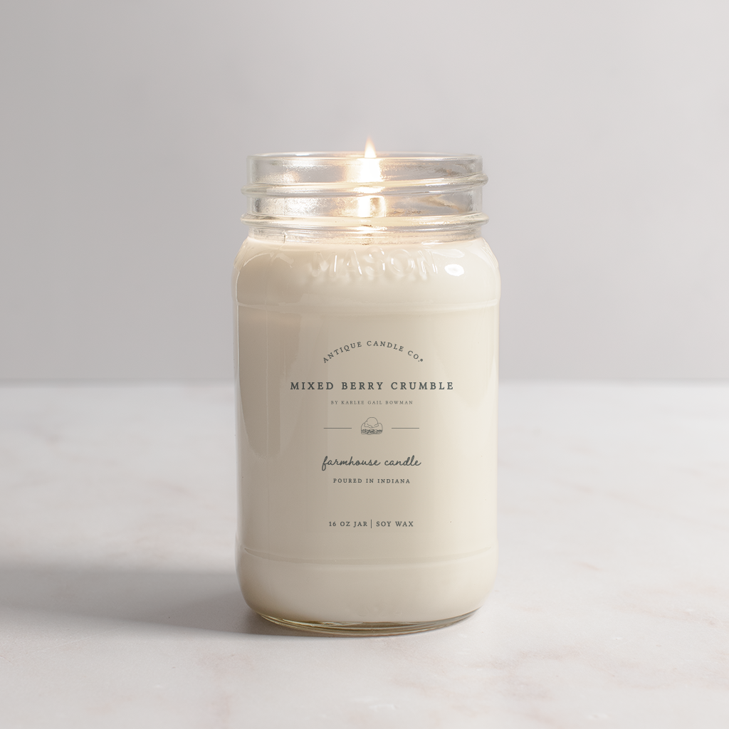 Mixed Berry Crumble - Soy Wax Mason Jar Candle