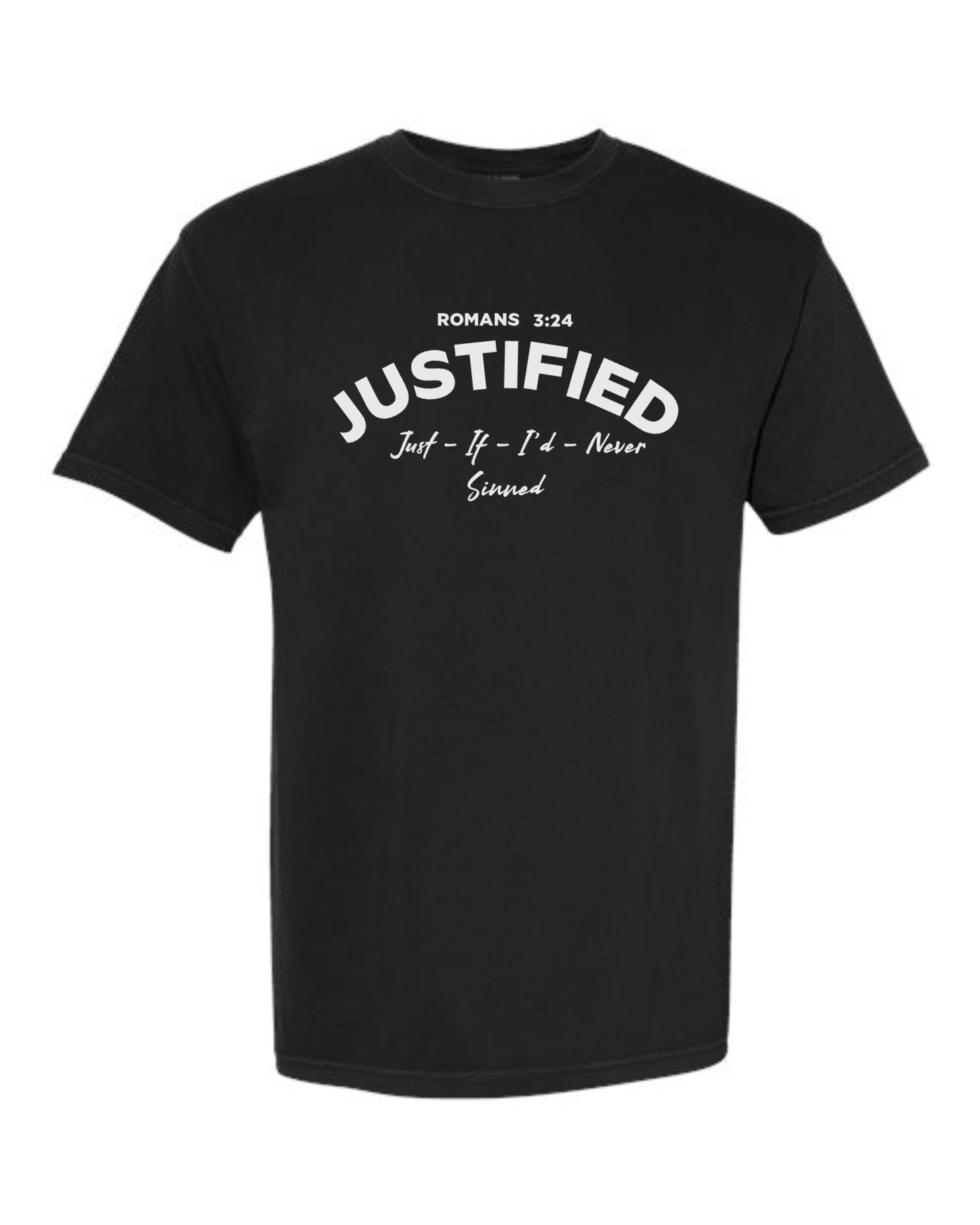 Justified Tee – Romans 3:24 Christian Shirt