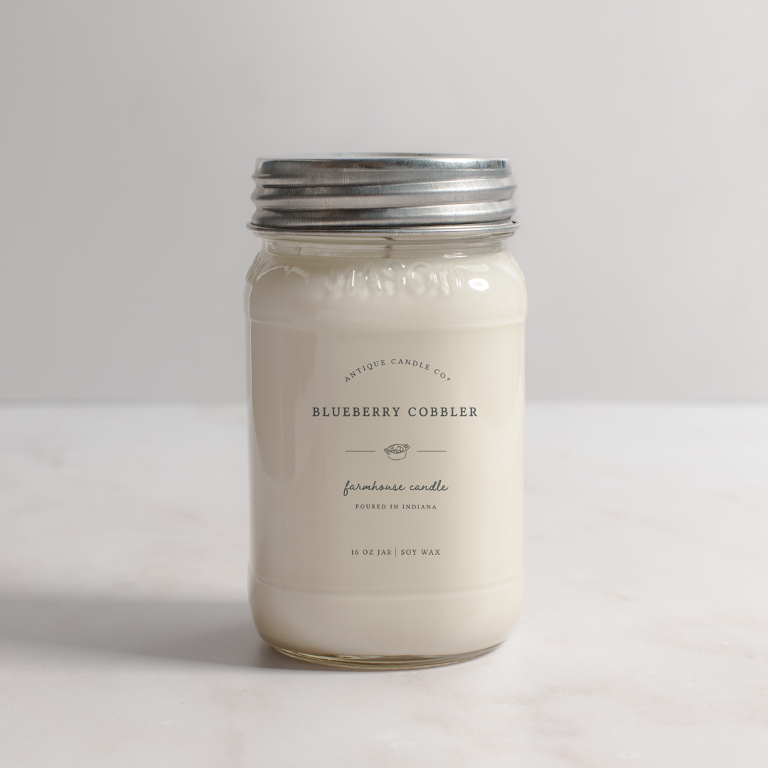 Blueberry Cobbler - Soy Wax Mason Jar Candle