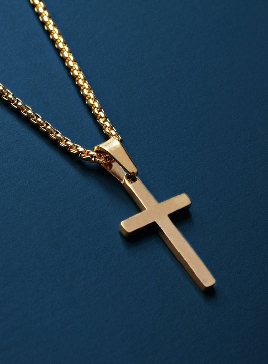 Cross Necklace for man - Men's gold cross necklace