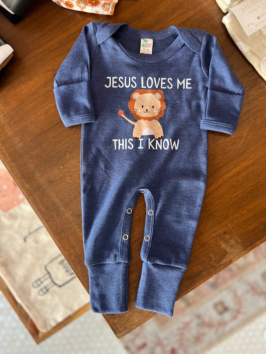 Jesus Loves Me onsie