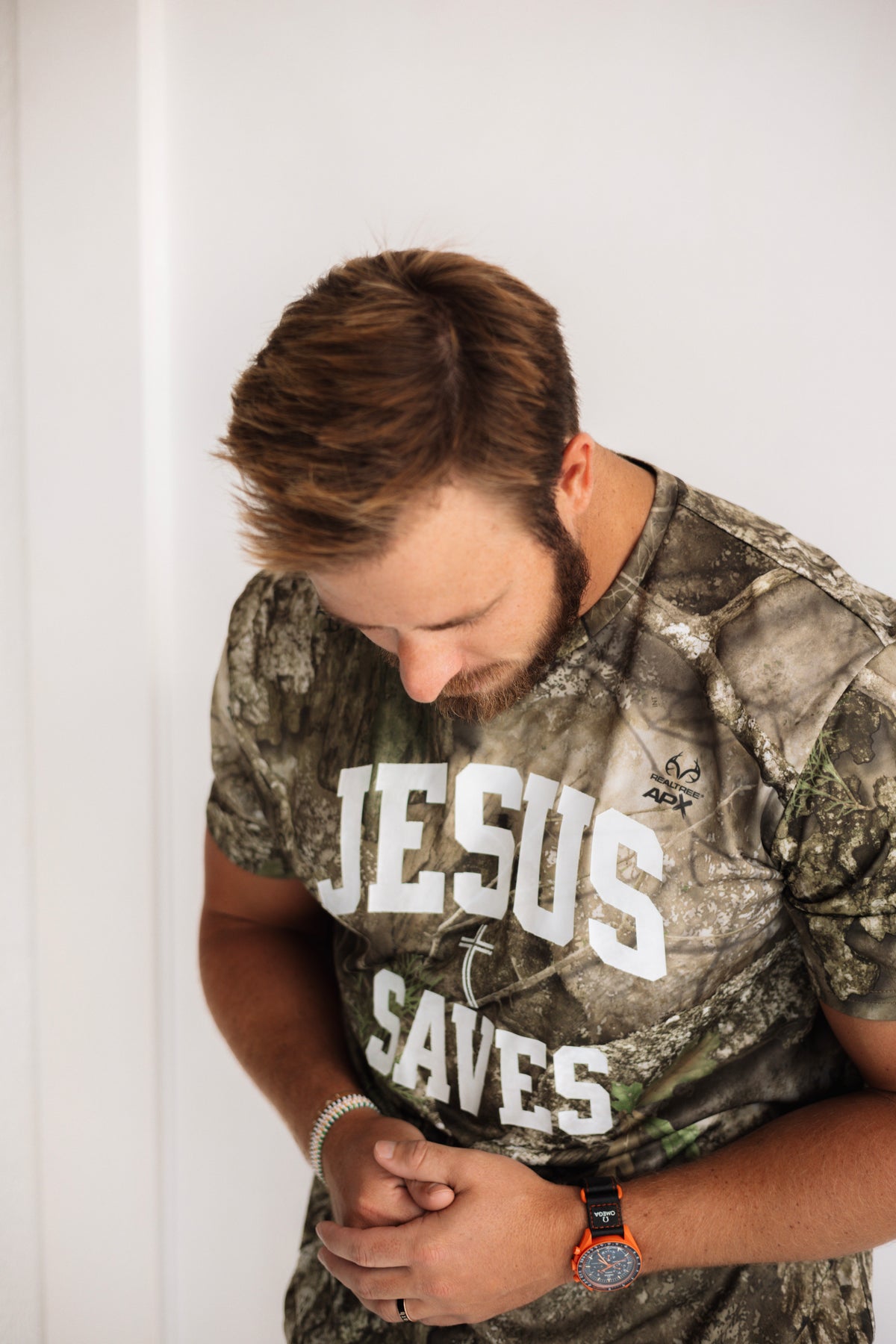 Jesus Saves Camo Performance Tee Shirt | Faith-Based Apparel