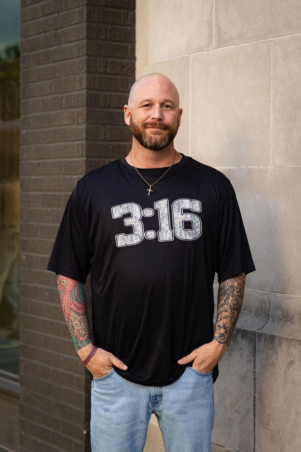 Christian Graphic Tee “3:16 Performance Tee Shirt | Faith-Based Apparel