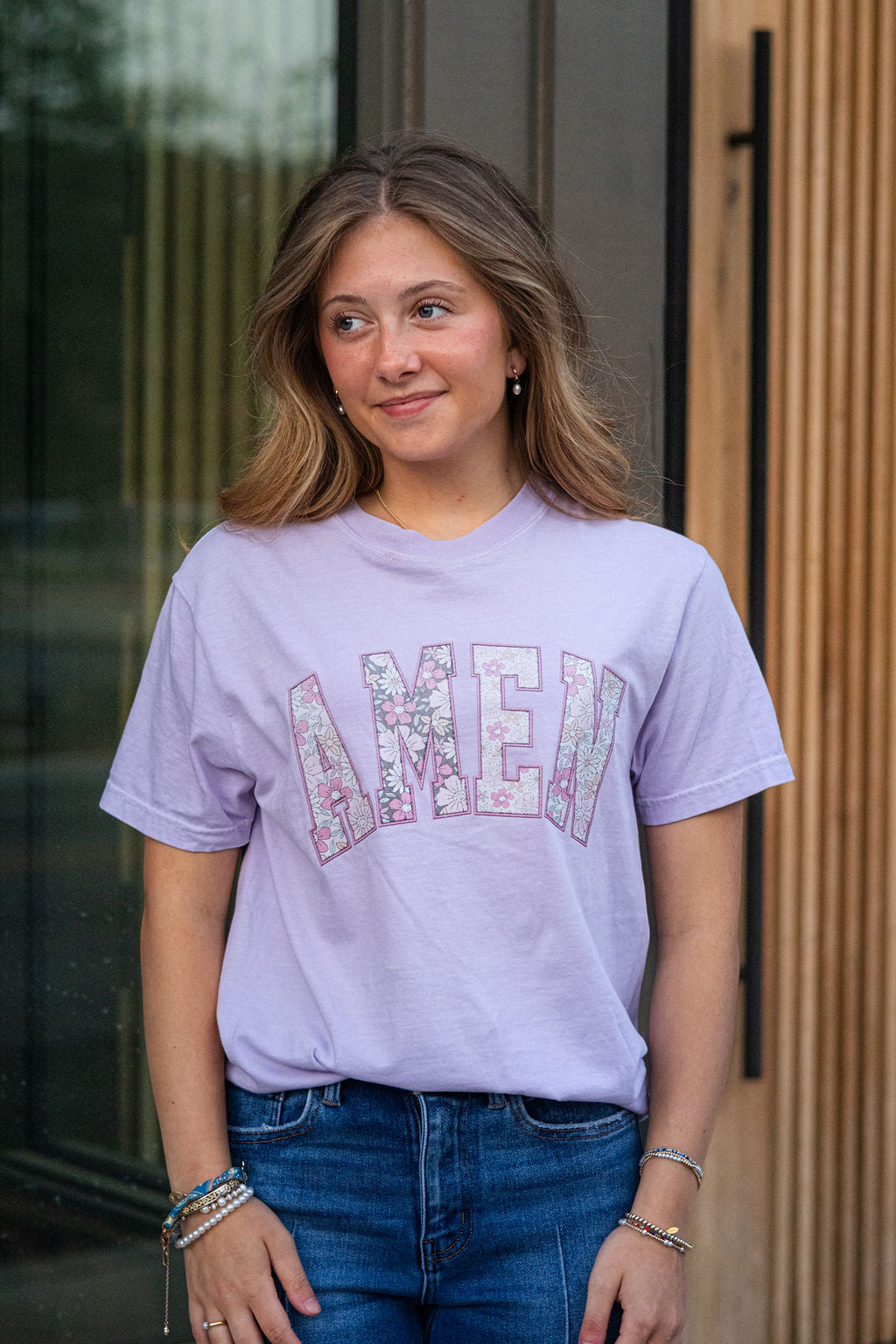 Amen Floral Graphic Tee Shirt | Faith-Based Apparel