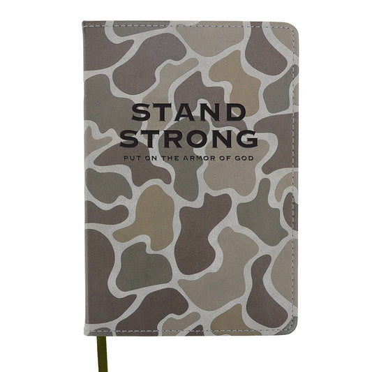 Kerusso Mens Faux Leather Journal Stand Strong Camo