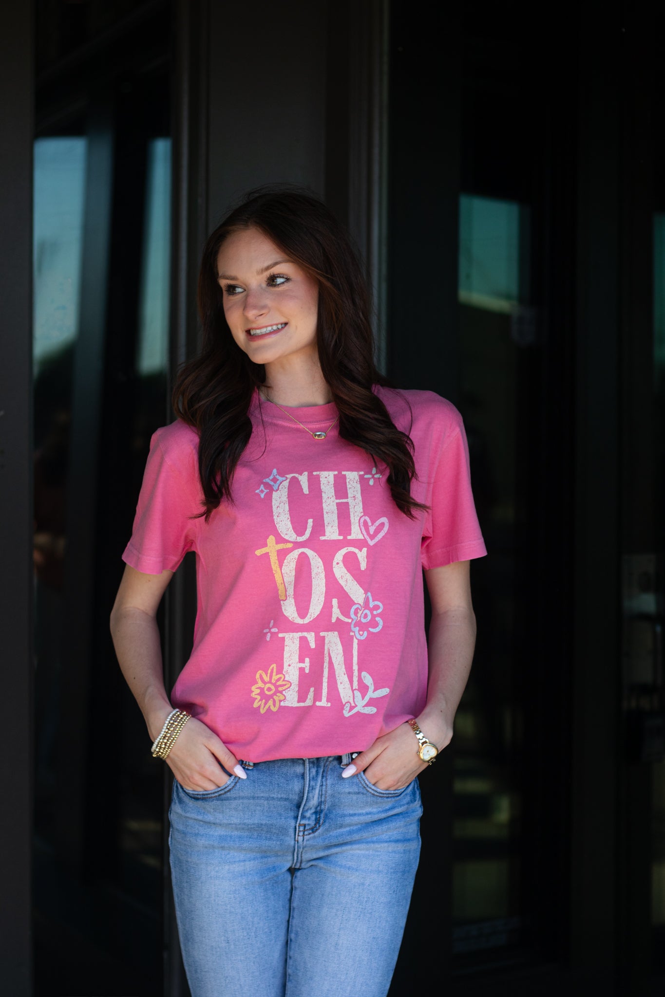 Chosen Floral Tee Shirt | Faith-Based Apparel