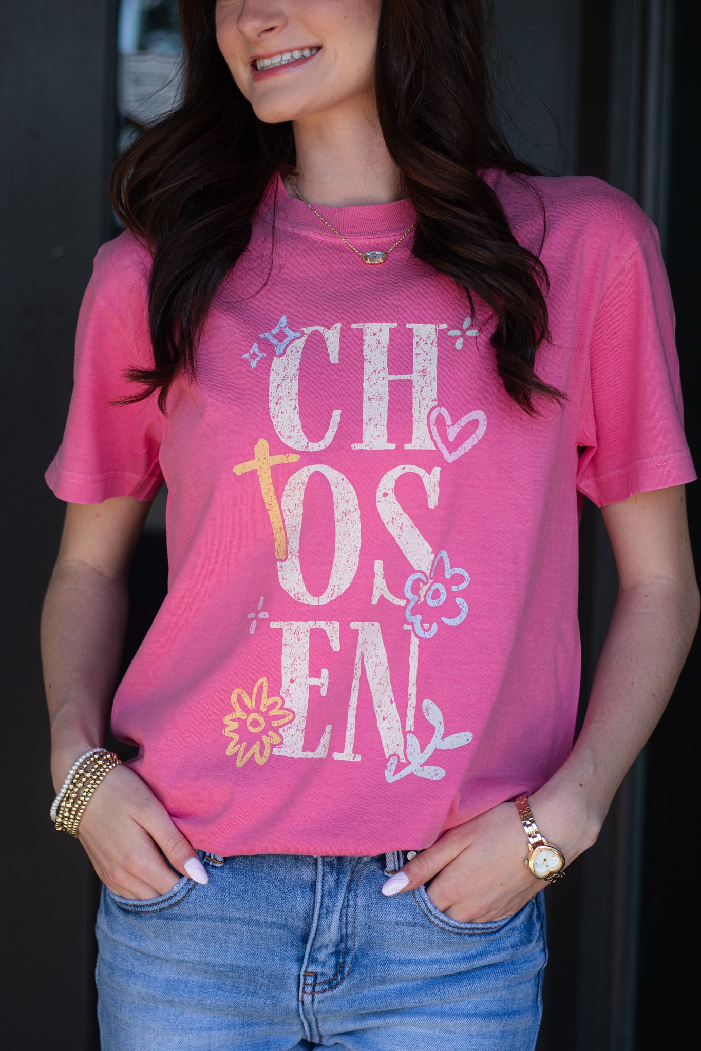 Chosen Floral Tee Shirt | Faith-Based Apparel