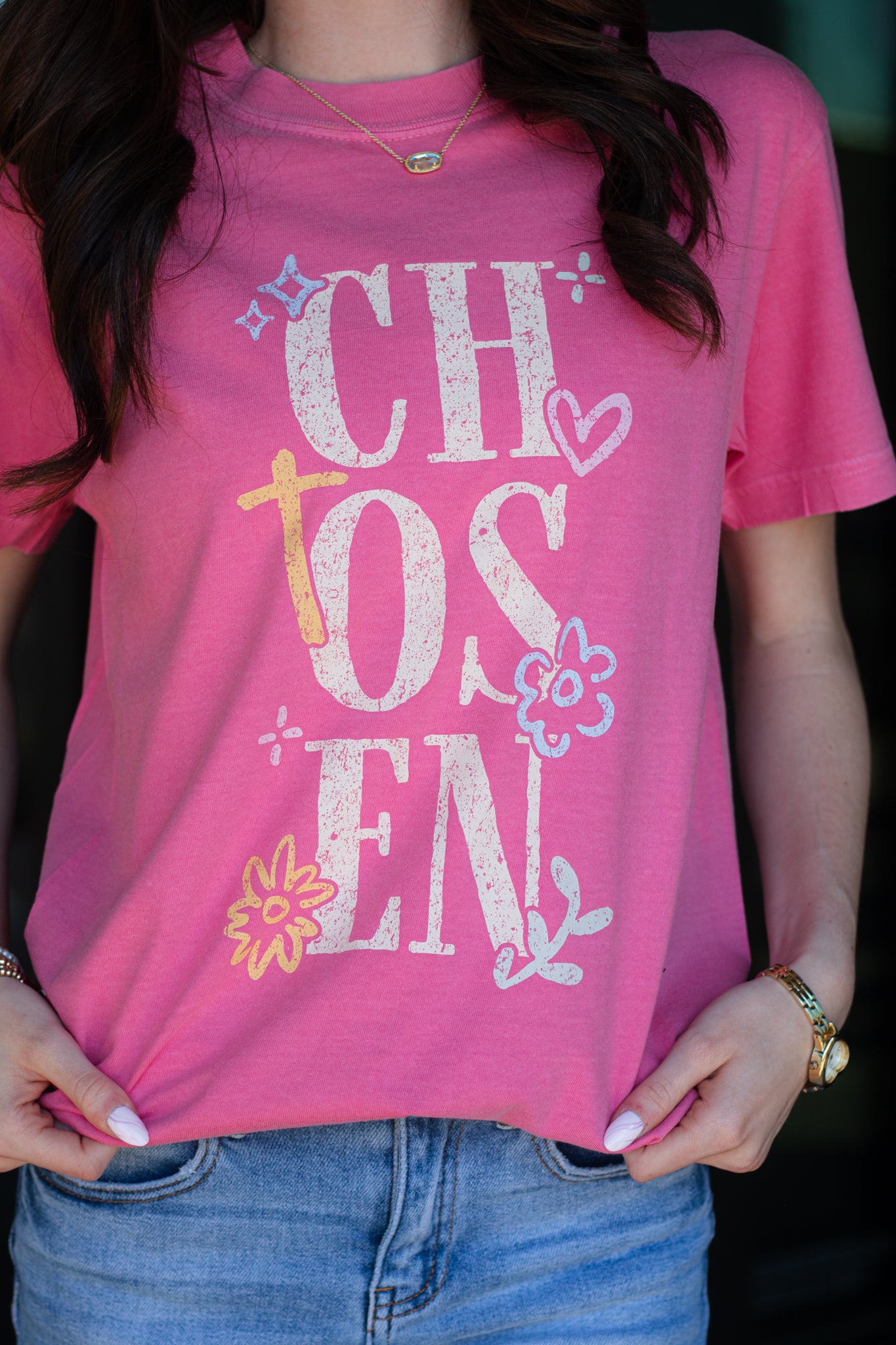 Chosen Floral Tee Shirt | Faith-Based Apparel