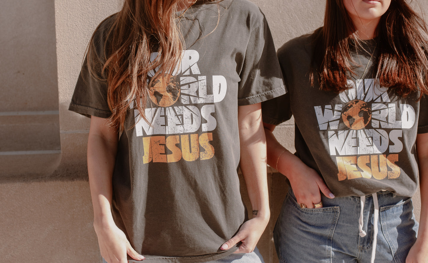 Our World Needs Jesus Tee – Christian Graphic Shirt