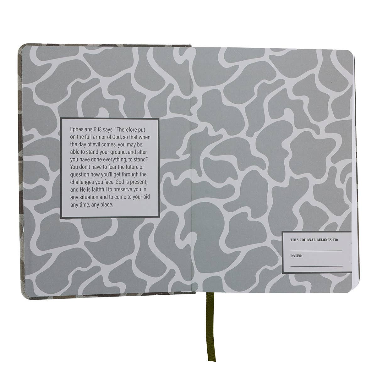 Kerusso Mens Faux Leather Journal Stand Strong Camo