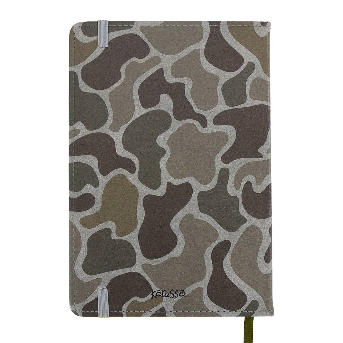 Kerusso Mens Faux Leather Journal Stand Strong Camo